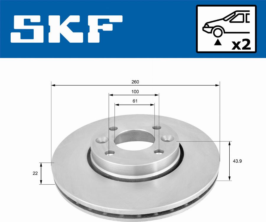 SKF VKBD 80004 V2 - Disque de frein cwaw.fr