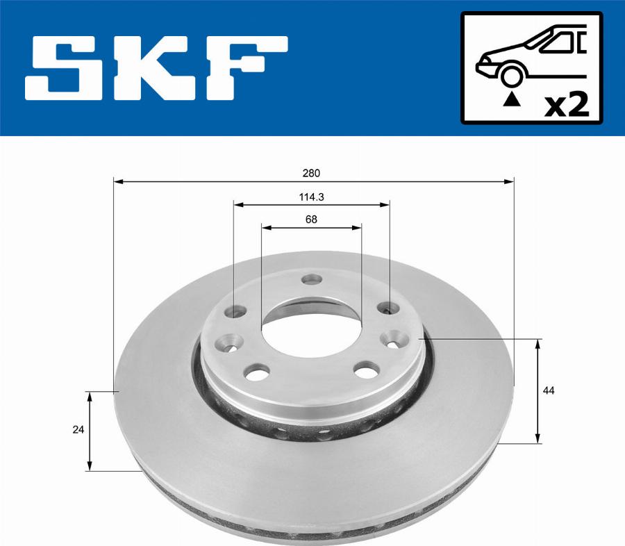 SKF VKBD 80008 V2 - Disque de frein cwaw.fr