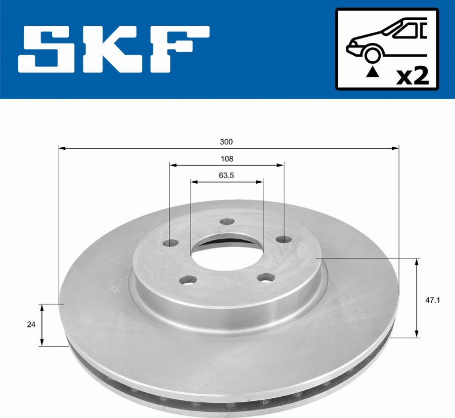 SKF VKBD 80015 V2 - Disque de frein cwaw.fr