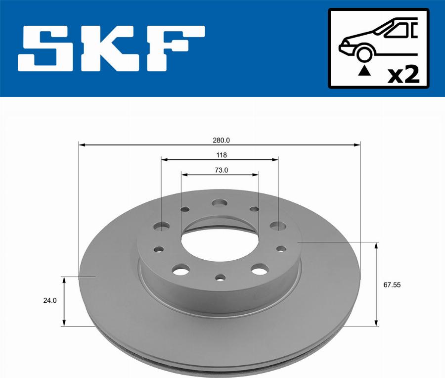 SKF VKBD 80036 V2 - Disque de frein cwaw.fr