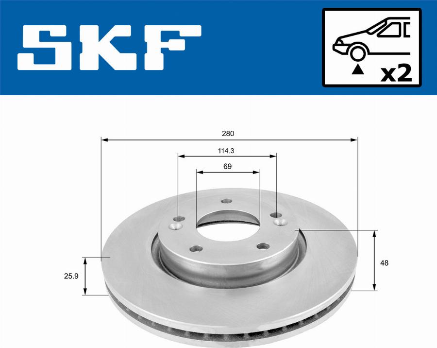 SKF VKBD 80029 V2 - Disque de frein cwaw.fr