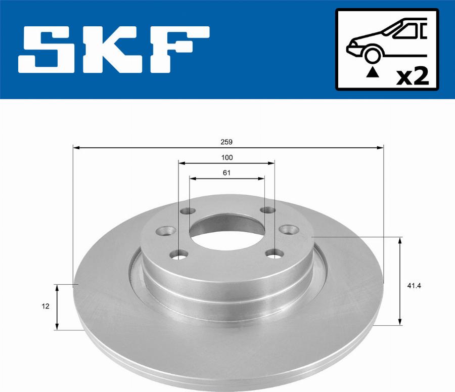 SKF VKBD 80025 S2 - Disque de frein cwaw.fr