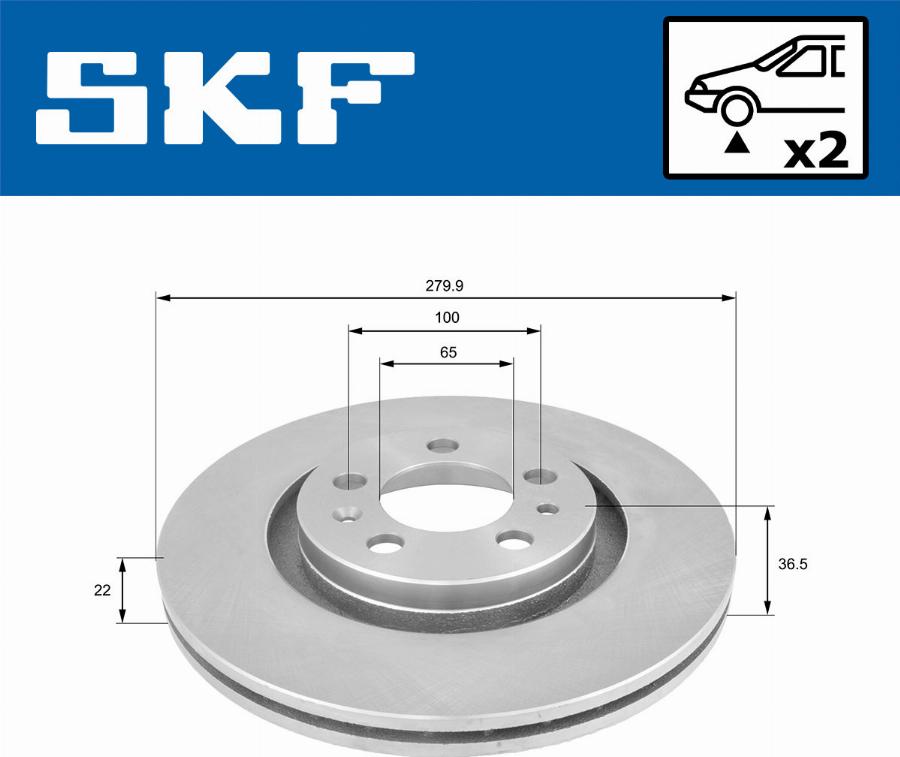 SKF VKBD 80021 V2 - Disque de frein cwaw.fr