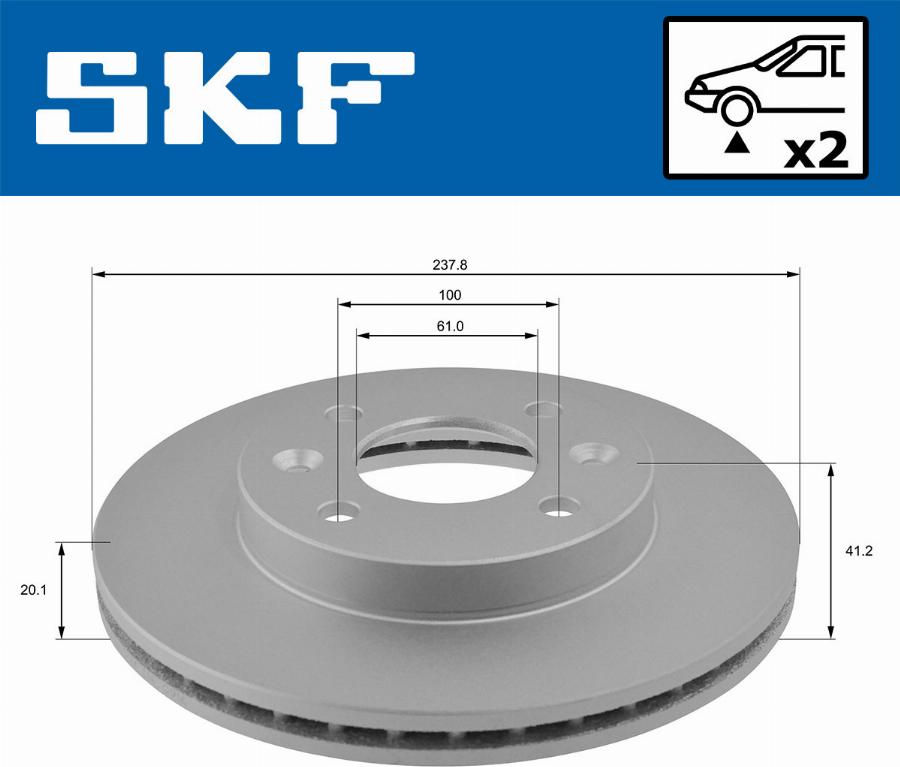 SKF VKBD 80195 V2 - Disque de frein cwaw.fr