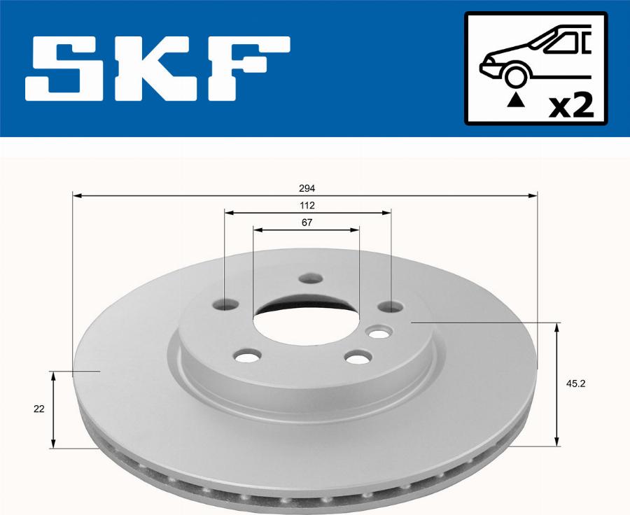 SKF VKBD 80154 V2 - Disque de frein cwaw.fr