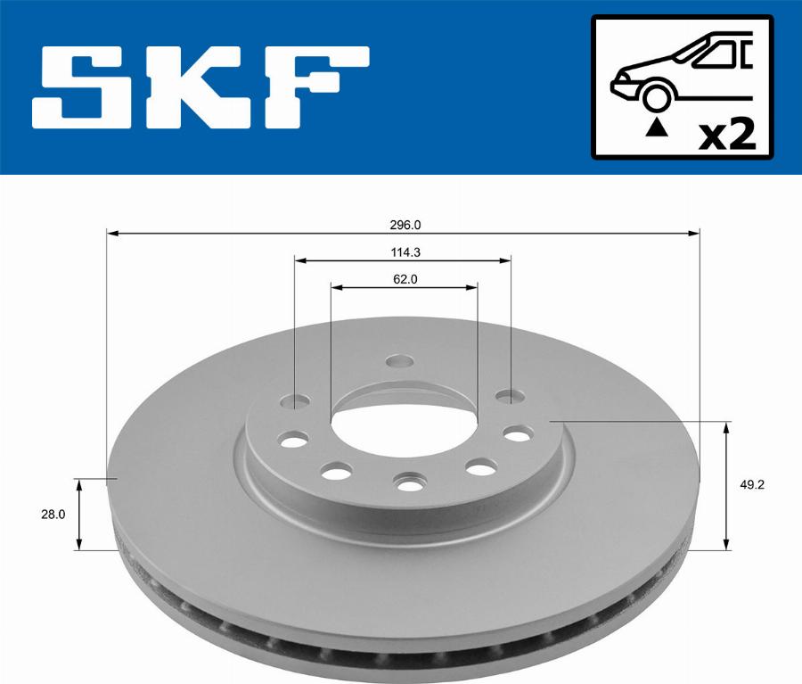 SKF VKBD 80168 V2 - Disque de frein cwaw.fr