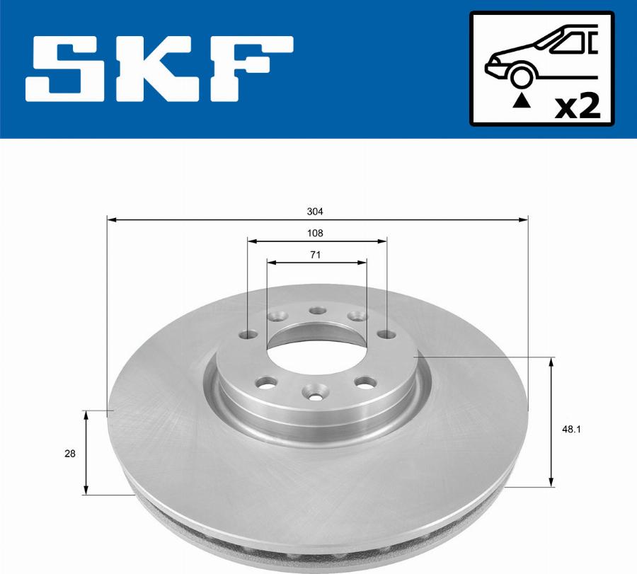 SKF VKBD 80106 V2 - Disque de frein cwaw.fr