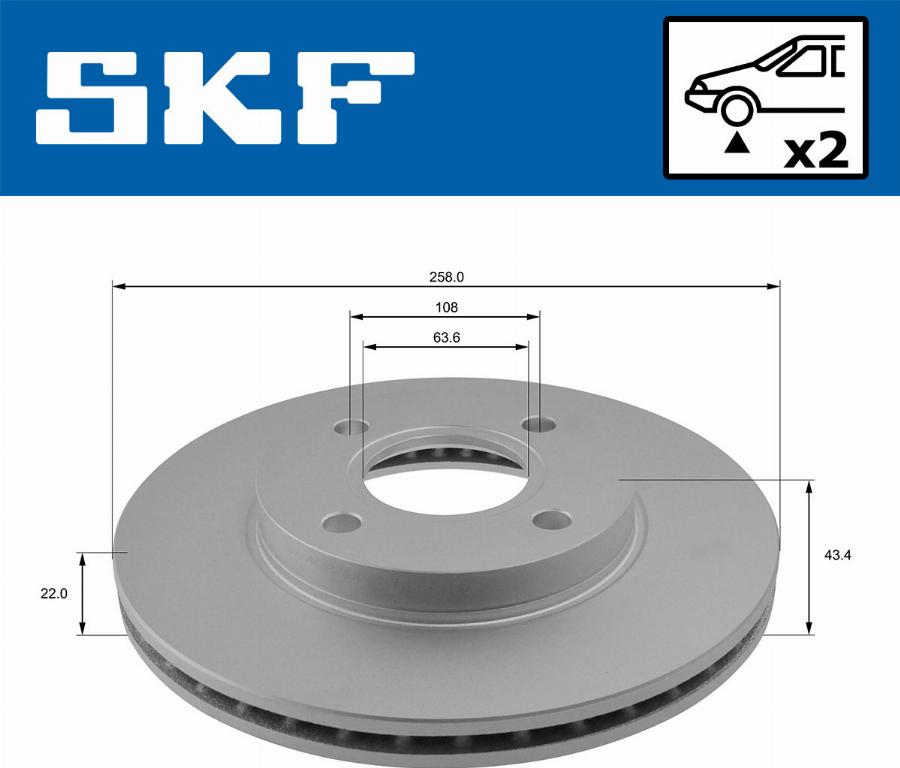 SKF VKBD 80125 V2 - Disque de frein cwaw.fr