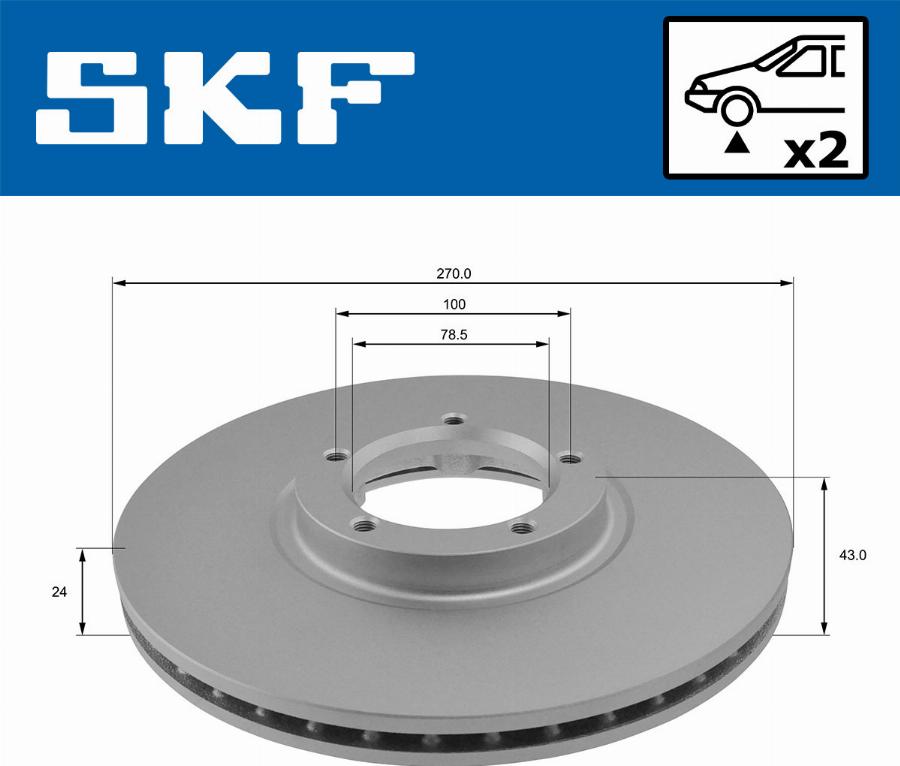 SKF VKBD 80849 V2 - Disque de frein cwaw.fr