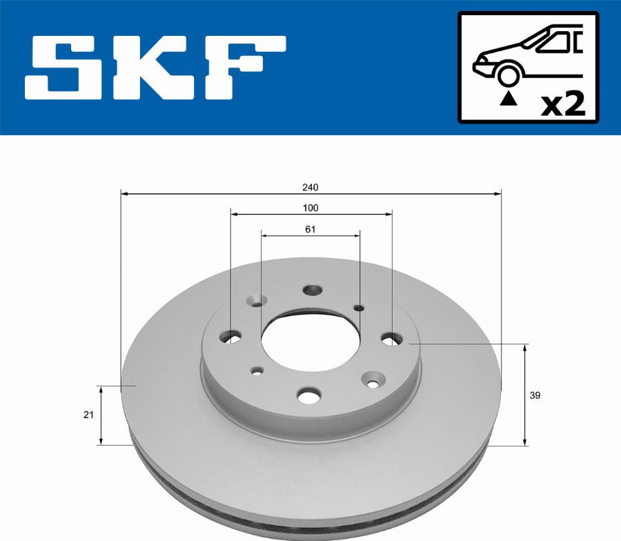 SKF VKBD 80843 V2 - Disque de frein cwaw.fr