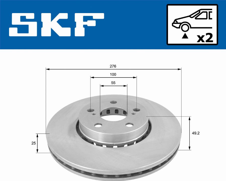 SKF VKBD 80853 V2 - Disque de frein cwaw.fr