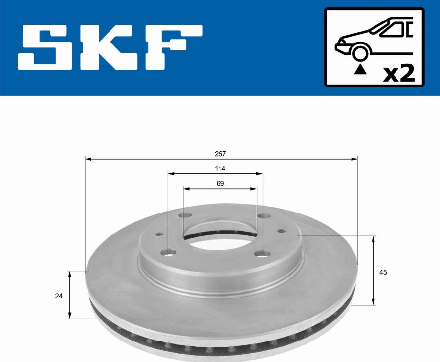 SKF VKBD 80867 V2 - Disque de frein cwaw.fr