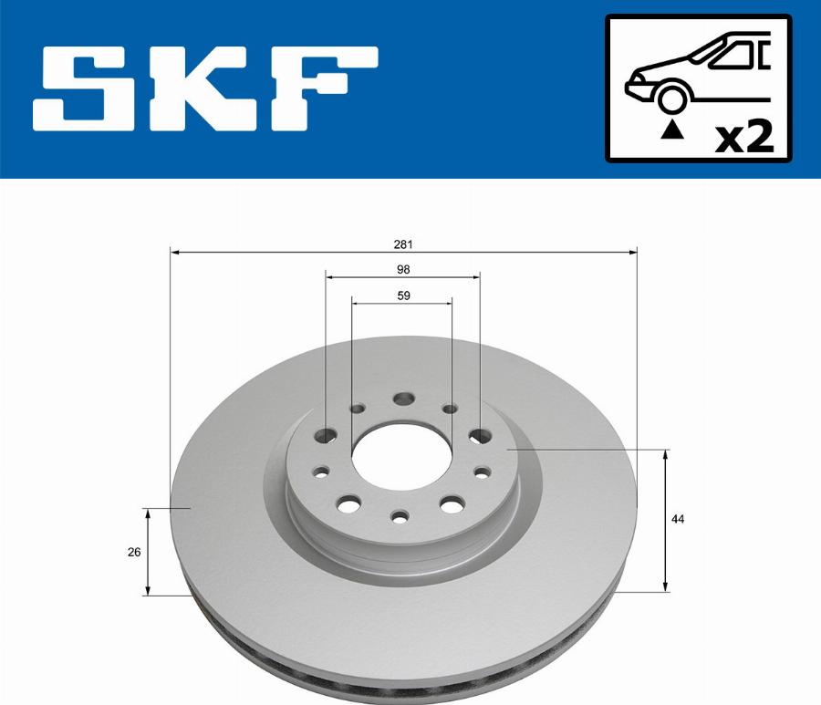 SKF VKBD 80809 V2 - Disque de frein cwaw.fr