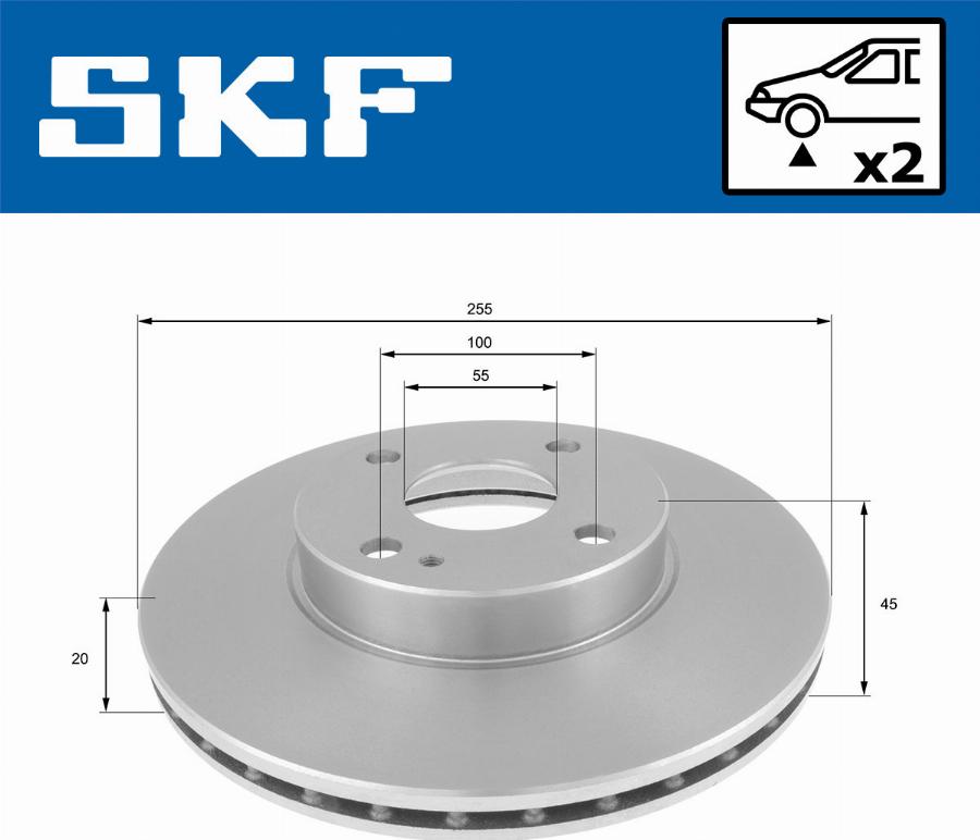 SKF VKBD 80804 V2 - Disque de frein cwaw.fr