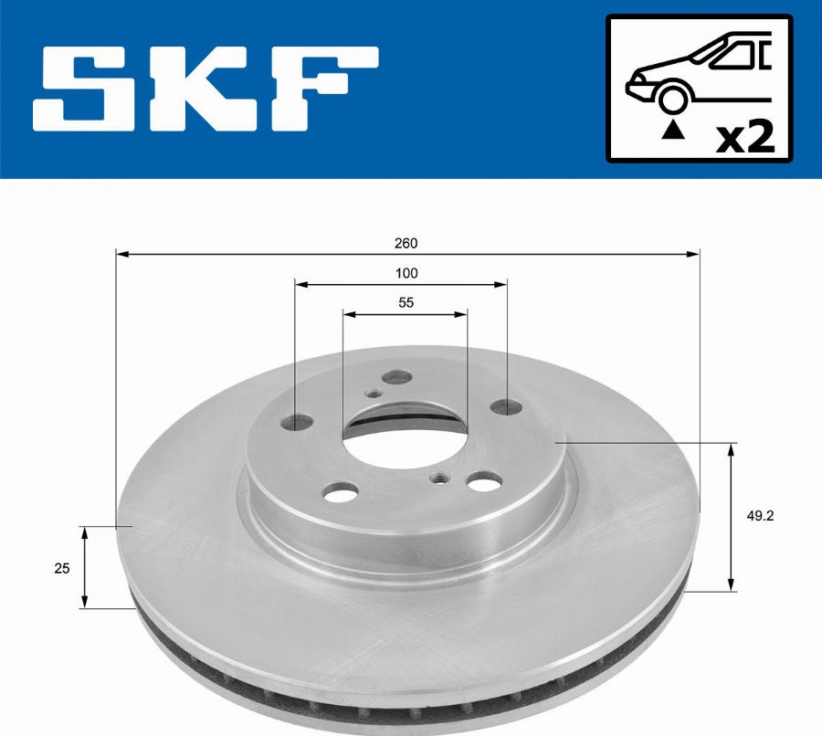 SKF VKBD 80818 V2 - Disque de frein cwaw.fr