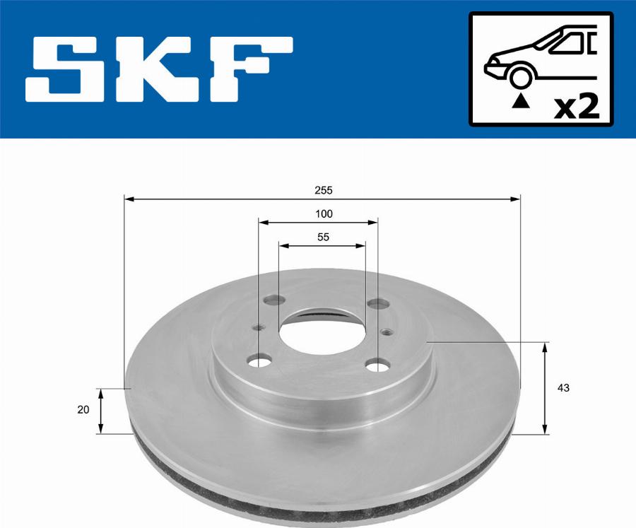 SKF VKBD 80839 V2 - Disque de frein cwaw.fr