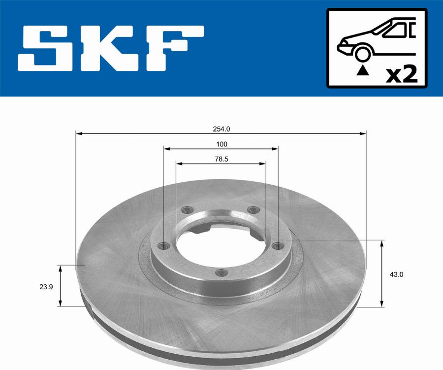 SKF VKBD 80876 V2 - Disque de frein cwaw.fr