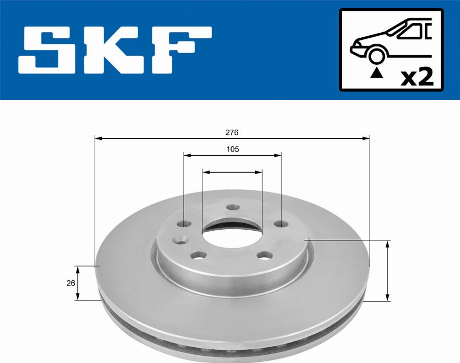 SKF VKBD 80354 V2 - Disque de frein cwaw.fr