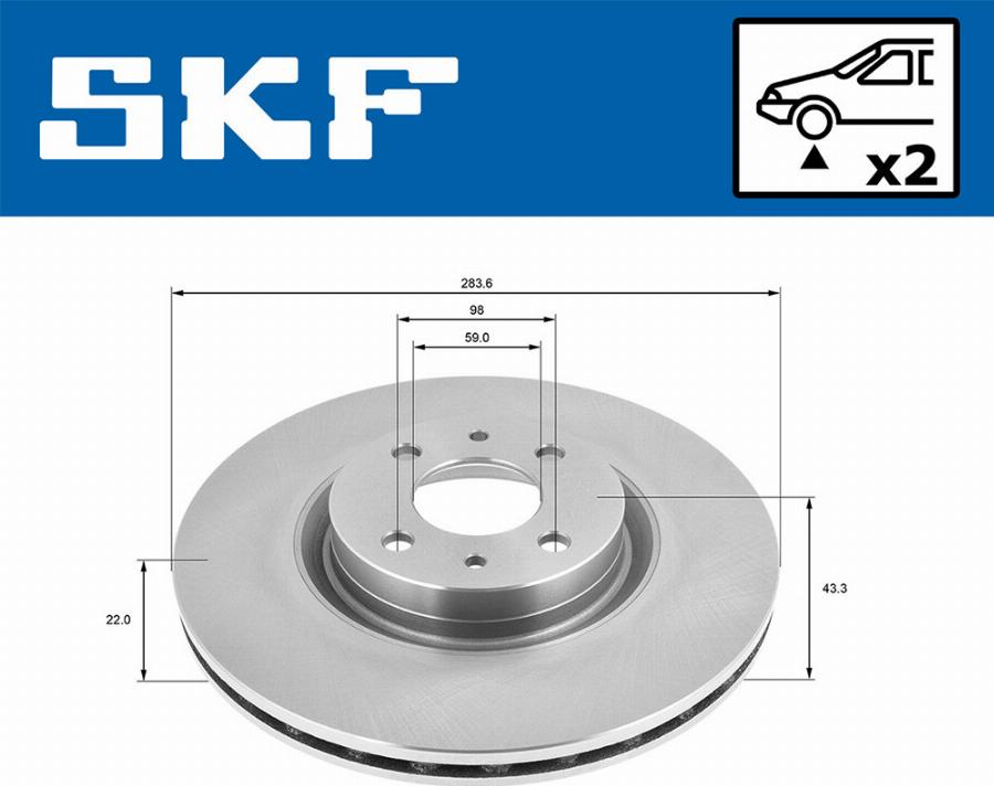 SKF VKBD 80306 V2 - Disque de frein cwaw.fr