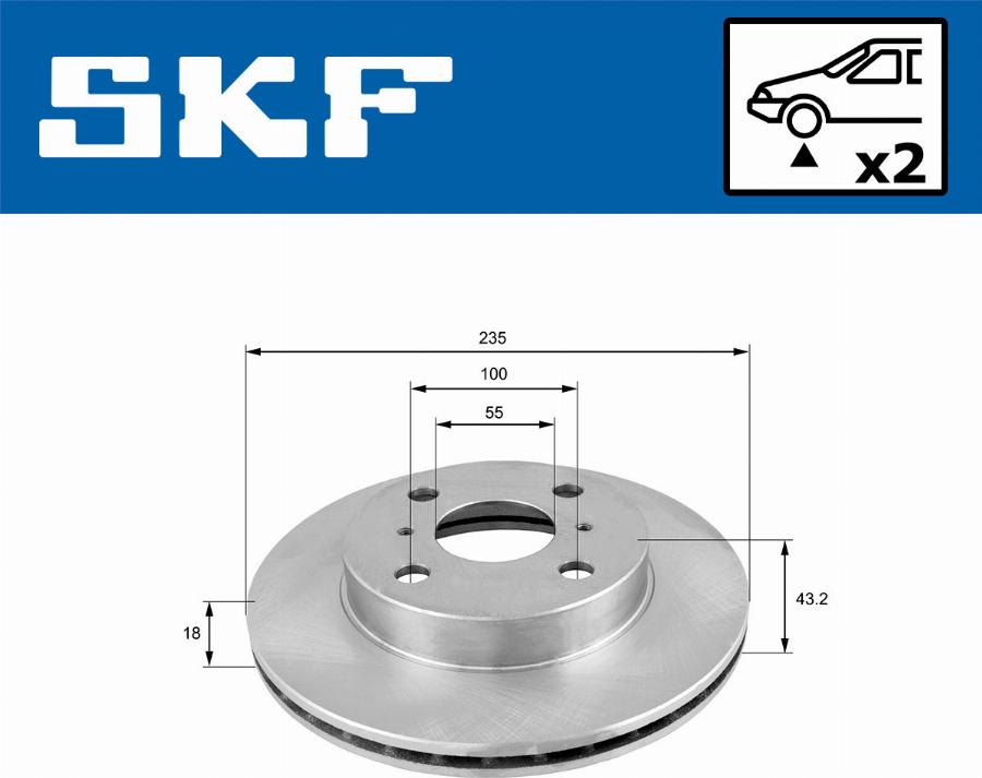 SKF VKBD 80302 V2 - Disque de frein cwaw.fr