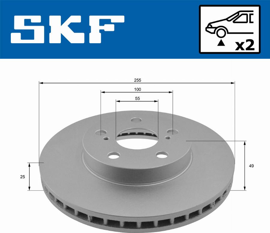 SKF VKBD 80383 V2 - Disque de frein cwaw.fr