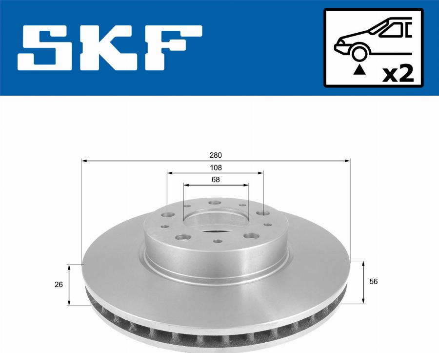 SKF VKBD 80382 V2 - Disque de frein cwaw.fr