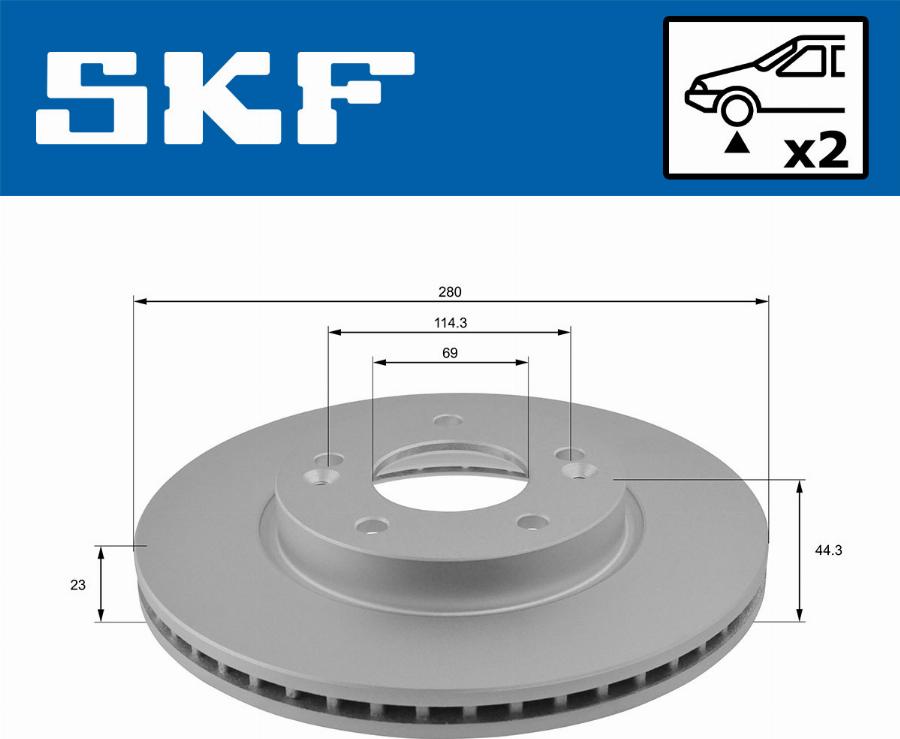 SKF VKBD 80323 V2 - Disque de frein cwaw.fr