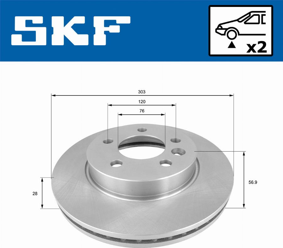 SKF VKBD 80253 V2 - Disque de frein cwaw.fr