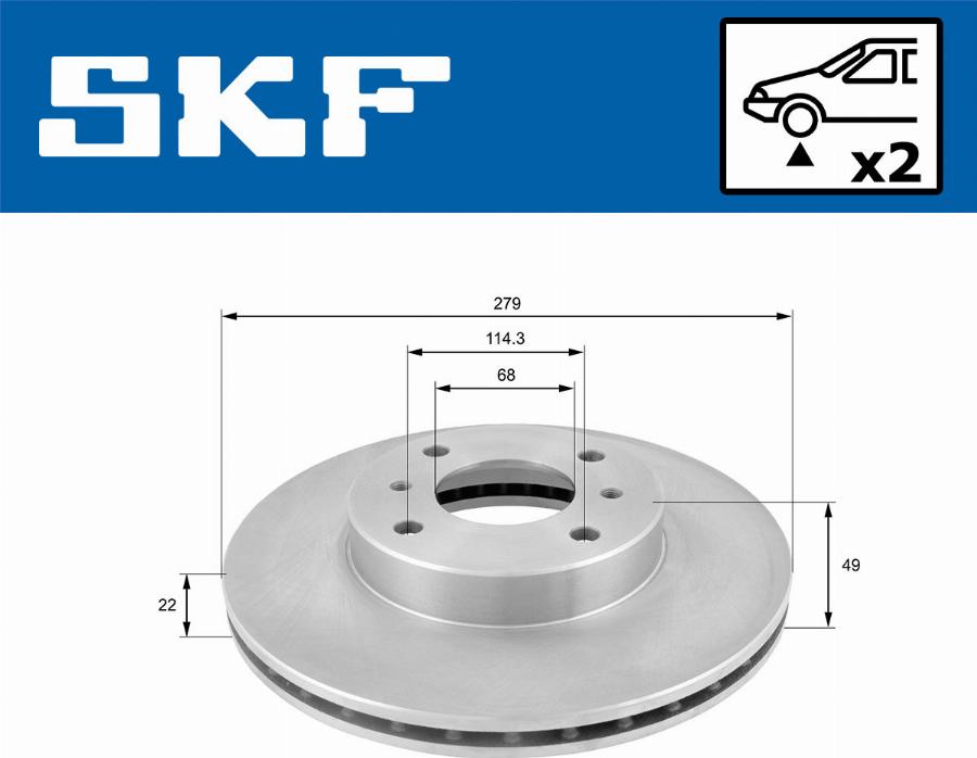 SKF VKBD 80264 V2 - Disque de frein cwaw.fr