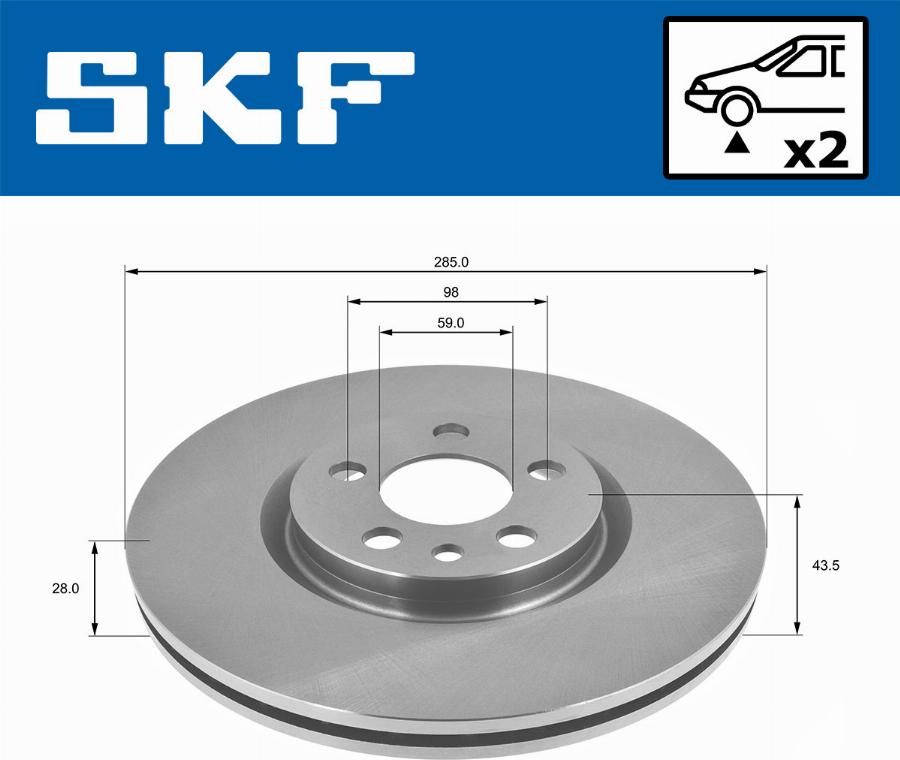 SKF VKBD 80208 V2 - Disque de frein cwaw.fr