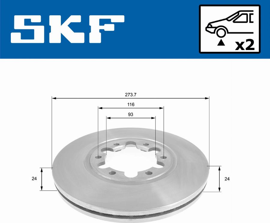 SKF VKBD 80733 V2 - Disque de frein cwaw.fr