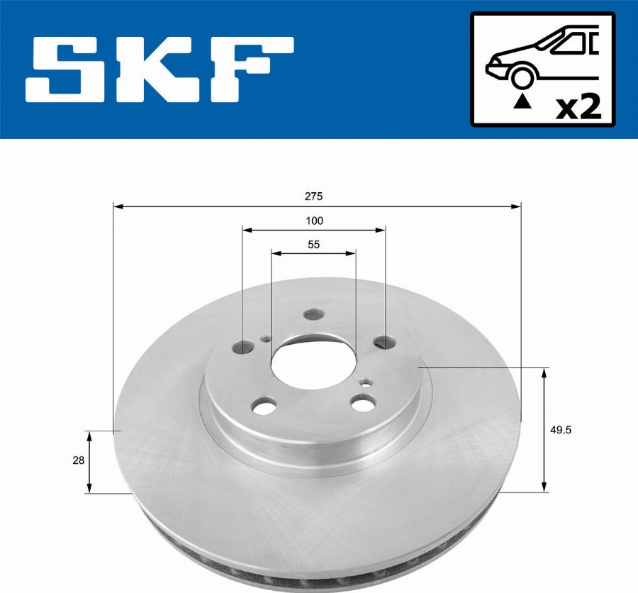 SKF VKBD 80774 V2 - Disque de frein cwaw.fr