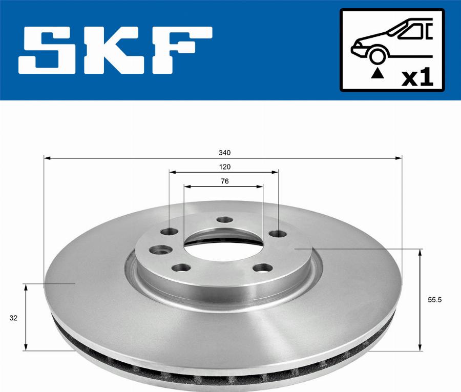 SKF VKBD 81084 V1 - Disque de frein cwaw.fr