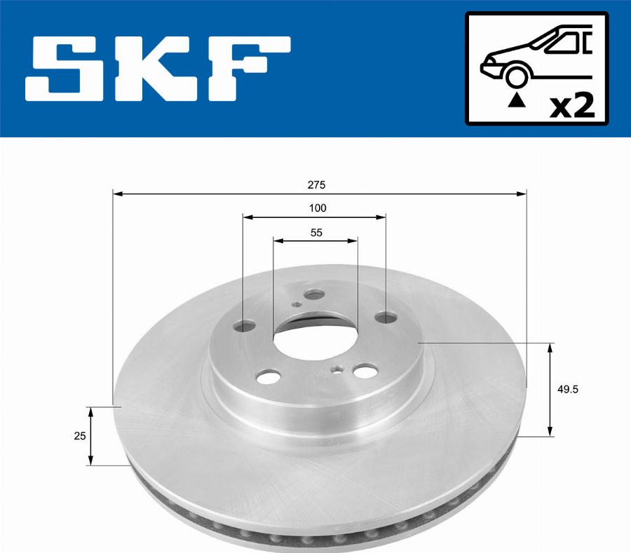 SKF VKBD 81081 V2 - Disque de frein cwaw.fr