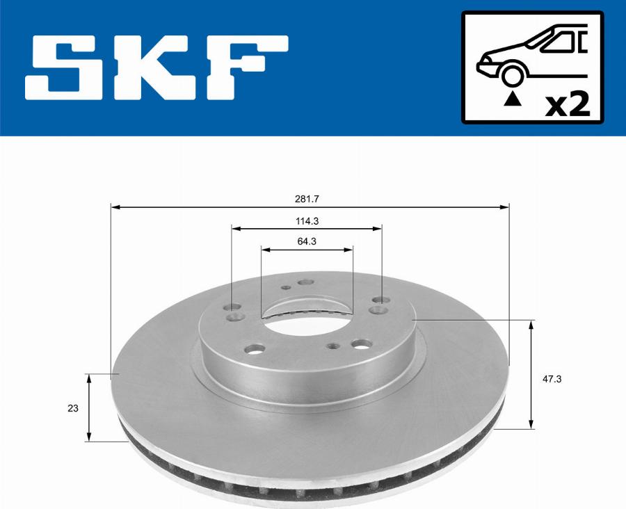 SKF VKBD 81302 V2 - Disque de frein cwaw.fr