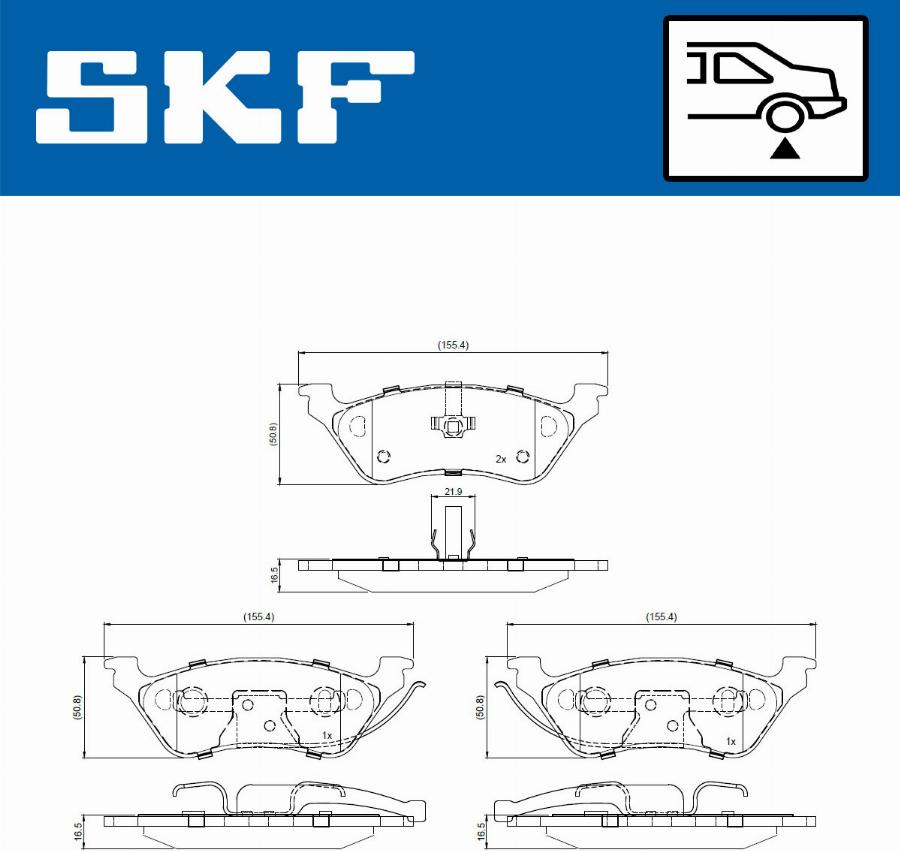 SKF VKBP 90945 - Kit de plaquettes de frein, frein à disque cwaw.fr