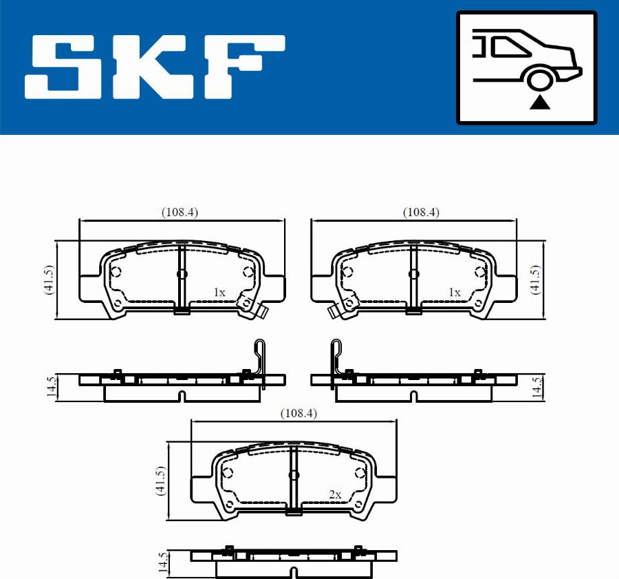 SKF VKBP 90907 A - Kit de plaquettes de frein, frein à disque cwaw.fr