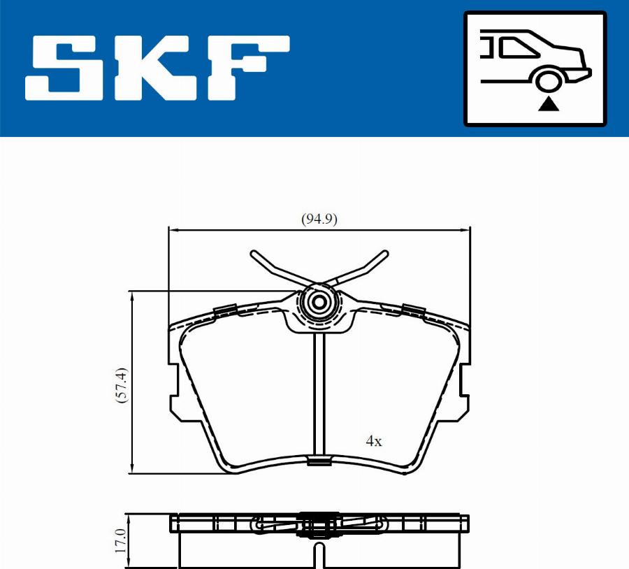 SKF VKBP 90983 - Kit de plaquettes de frein, frein à disque cwaw.fr