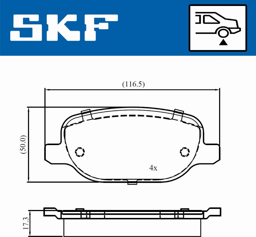 SKF VKBP 90972 - Kit de plaquettes de frein, frein à disque cwaw.fr