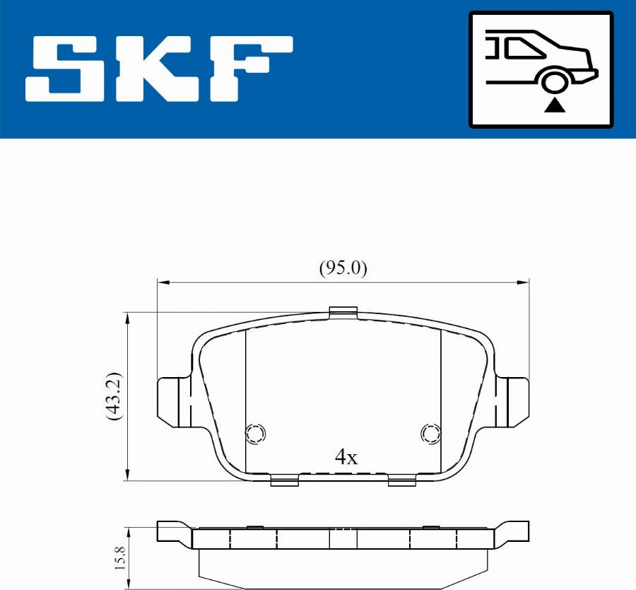 SKF VKBP 90498 - Kit de plaquettes de frein, frein à disque cwaw.fr