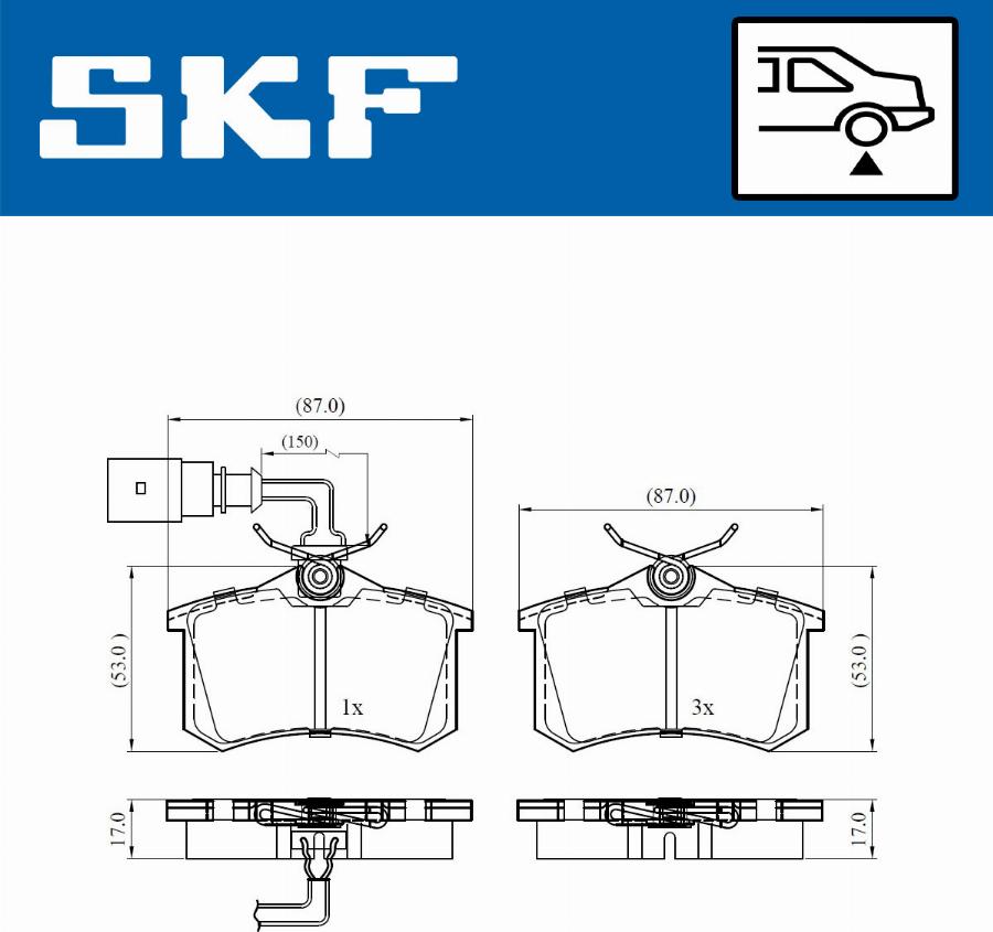 SKF VKBP 90452 E - Kit de plaquettes de frein, frein à disque cwaw.fr