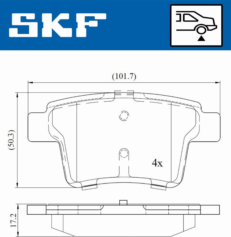 SKF VKBP 90407 - Kit de plaquettes de frein, frein à disque cwaw.fr