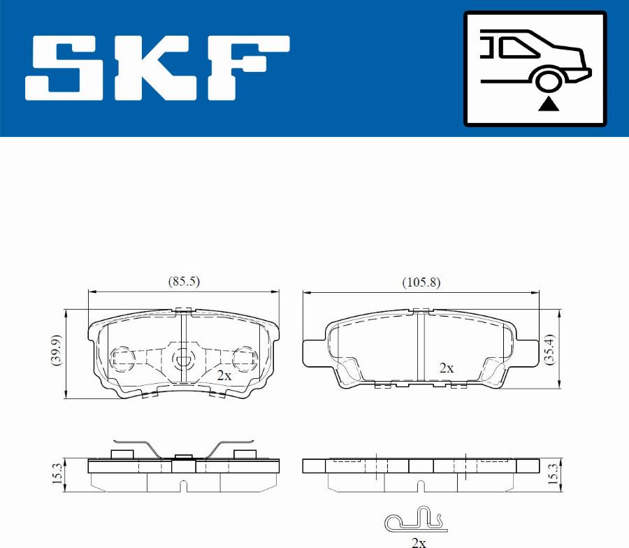 SKF VKBP 90416 A - Kit de plaquettes de frein, frein à disque cwaw.fr