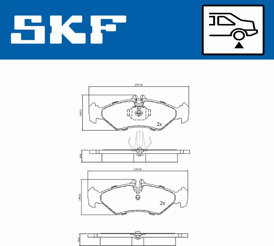 SKF VKBP 90485 - Kit de plaquettes de frein, frein à disque cwaw.fr