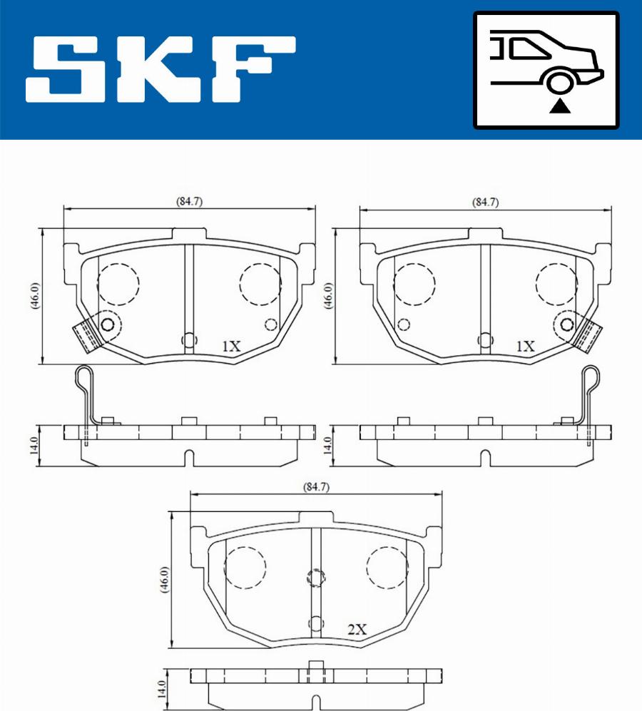 SKF VKBP 90483 A - Kit de plaquettes de frein, frein à disque cwaw.fr