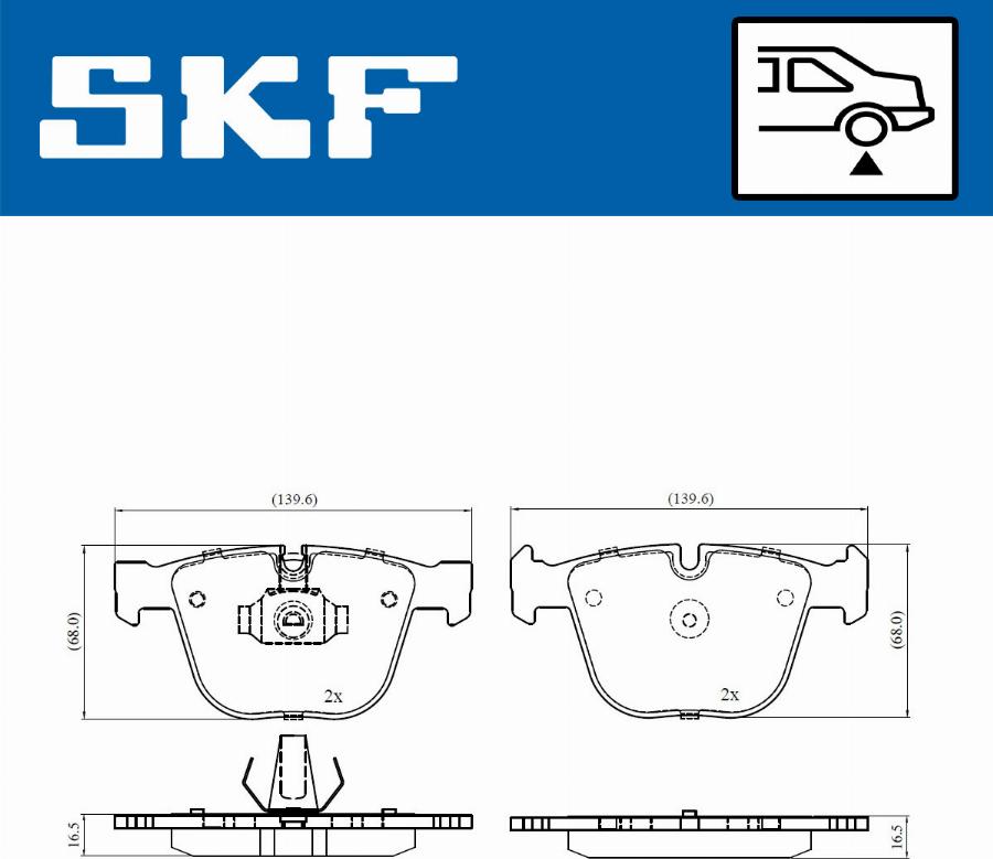 SKF VKBP 90471 - Kit de plaquettes de frein, frein à disque cwaw.fr