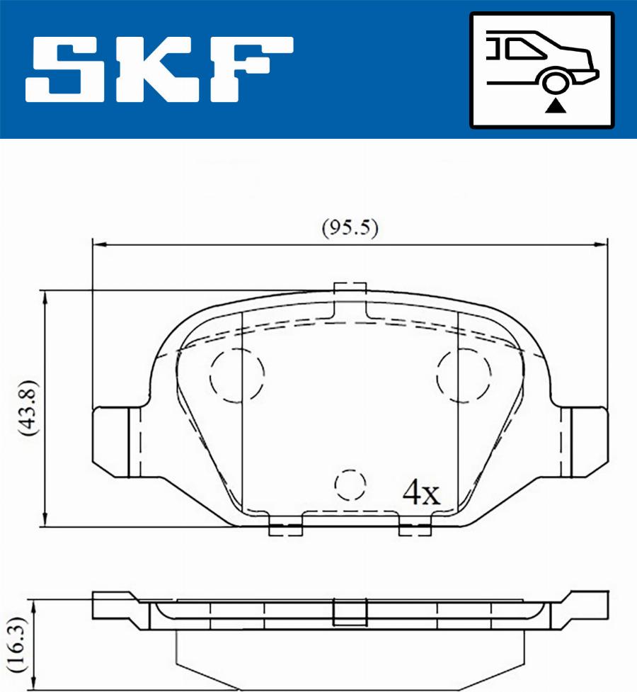 SKF VKBP90472 - Kit de plaquettes de frein, frein à disque cwaw.fr