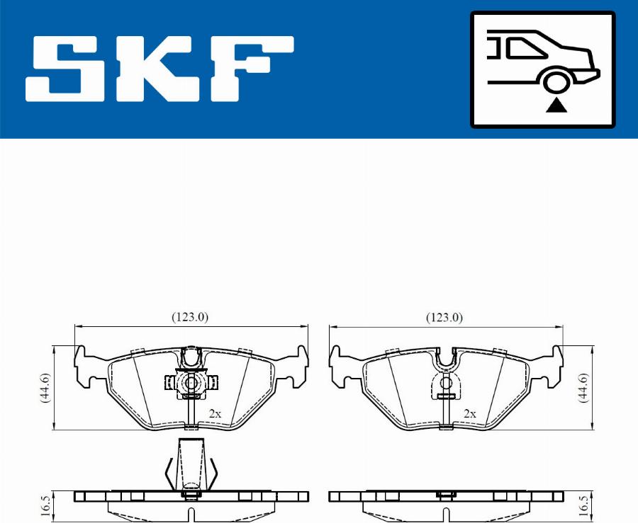 SKF VKBP 90561 - Kit de plaquettes de frein, frein à disque cwaw.fr