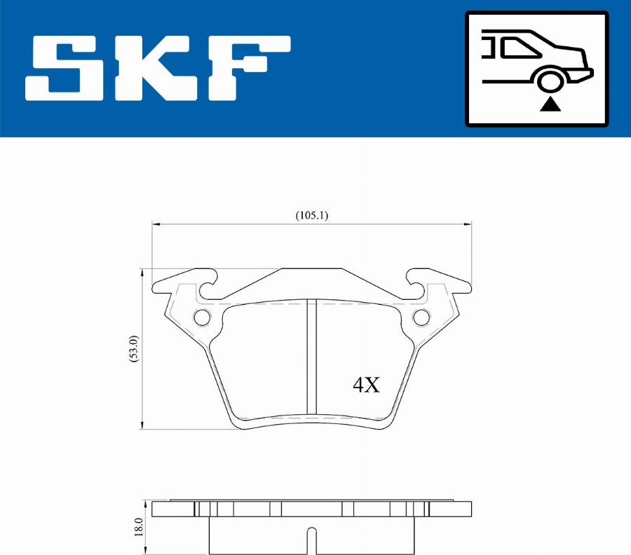 SKF VKBP 90568 - Kit de plaquettes de frein, frein à disque cwaw.fr