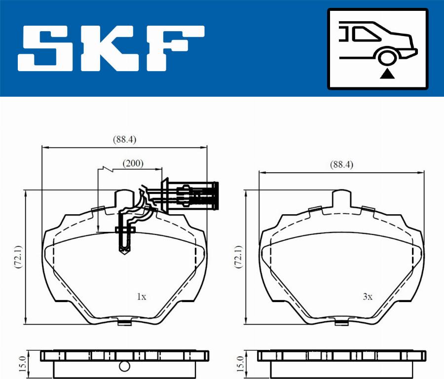 SKF VKBP 90506 E - Kit de plaquettes de frein, frein à disque cwaw.fr